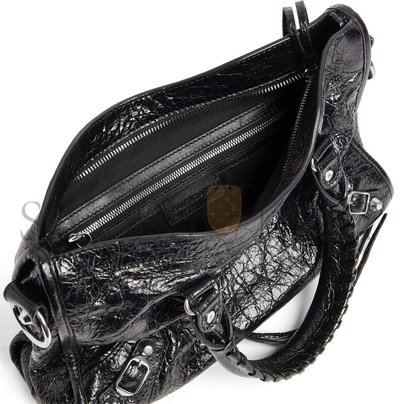BALENCIAGA LE CITY SMALL BAG IN BLACK 8114422AA9S1000 (29.9*19.1*9.9cm)